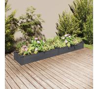 vidaXL Fioriera Giardino con Fodera Grigia 240x45x25 cm Massello Abete