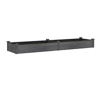 vidaXL Fioriera Giardino con Fodera Grigia 240x60x25 cm Massello Abete