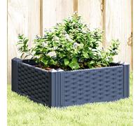 vidaXL Fioriera Giardino con Picchetti Grigio Blu 42,5x42,5x28,5 cm PP