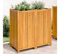 vidaXL Fioriera Giardino con Rivestimento 100x50x100cm Massello Acacia