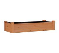 vidaXL Fioriera Giardino Fodera Marrone 120x45x25cm Massello Abete