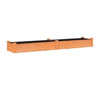 vidaXL Fioriera Giardino Fodera Marrone 240x45x25 cm Massello Abete