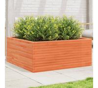 vidaXL Fioriera Giardino Marrone Cera 110x110x46cm Legno Massello Pino