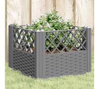 vidaXL Fioriera Giardino Picchetti Grigio Chiaro 43,5x43,5x43,5 cm PP