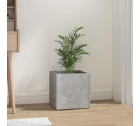 vidaXL Fioriera Grigio Cemento 40x40x40 cm in Legno Multistrato