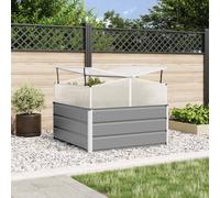 vidaXL Fioriera Grigio Chiaro 100 x 100 x 77 cm Acciaio zincato, Ispirazione per Giardini e terrazze, Stile Industriale, Materiali Resistenti per spazi Esterni Duraturi e paesaggi Bellissimi