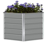 vidaXL Fioriera Grigio Chiaro 129 x 129 x 75 cm Acciaio, Design Giardino e Terrazza, Elementi Esagonali, Caratteristiche Moderne, Materiali Resistenti, per Spazi Esterni, Divertiti