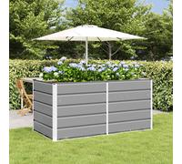 vidaXL Fioriera Grigio chiaro 160 x 80 x 75 cm Acciaio