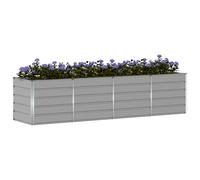 vidaXL Fioriera Grigio Chiaro 240 x 80 x 75 cm Acciaio, Design per Giardini e terrazze, Moderno, duraturo, soluzioni ecocompatibili, migliora Il Soggiorno all'aperto con spazi Funzionali, Idee Creati