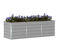 vidaXL Fioriera Grigio Chiaro 240 x 80 x 75 cm Acciaio, Design per Giardini e terrazze, Moderno, duraturo, soluzioni ecocompatibili, migliora Il Soggiorno all'aperto con spazi Funzionali, Idee Creati