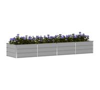 vidaXL Fioriera Grigio Chiaro 320 x 80 x 45 cm Acciaio, Design per Giardini e terrazze, Moderno, duraturo, soluzioni ecocompatibili, migliora Il Soggiorno all'aperto con spazi Funzionali, Idee Creati