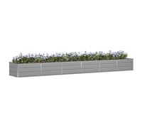 vidaXL Fioriera Grigio Chiaro 480 x 80 x 45 cm Acciaio, Design per Giardini e terrazze, Moderno, duraturo, soluzioni ecocompatibili, migliora Il Soggiorno all'aperto con spazi Funzionali, Idee Creati