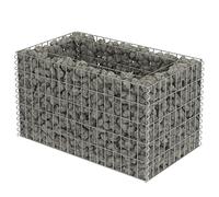 vidaXL - Fioriera in Acciaio zincato, 90 x 50 x 50 cm, Colore: Argento