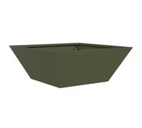 vidaXL Fioriera in Metallo Verde Oliva Metallo 40 x 40 x 15 cm