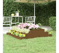 vidaXL Fioriera Marrone Ambra 110x110x27 cm in Legno Massello di Pino