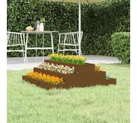 vidaXL Fioriera Marrone Ambra 80x80x27 cm in Legno Massello di Pino