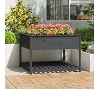 vidaXL Fioriera Mensola Grigia 111,5x111,5x81cm Legno Massello di Pino