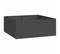 vidaXL Fioriera Nera 100x100x40 cm in Acciaio, Vaso per Piante, Supporto per Piante, Letto rialzato, Supporto per fioriera, Vassoio per Piante