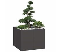vidaXL Fioriera Nera 100x100x80 cm in Acciaio