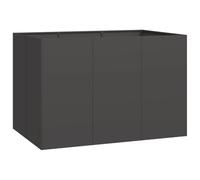 vidaXL Fioriera 120x80x80 cm in acciaio – Letto rialzato per piante, nera