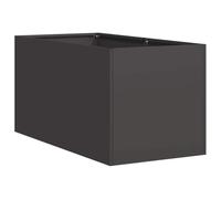 vidaXL Fioriera Nera 40x80x40 cm in Acciaio Laminato a Freddo, Vaso per Piante, Supporto per Piante, Letto rialzato, Supporto per fioriera