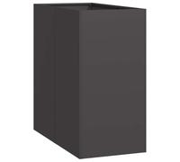 vidaXL Fioriera Nera 40x80x80 cm in Acciaio, Vaso per Piante, Supporto per Piante, Letto rialzato, Supporto per fioriera, Vassoio per Piante