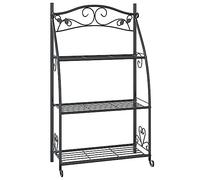 vidaXL Fioriera Nera 56x30x96cm in Acciaio