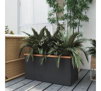 vidaXL Fioriera Nera 80x40x40 cm in Polyrattan