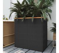 vidaXL Fioriera Nera 80x40x80 cm in Polyrattan