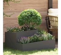 vidaXL Fioriera Nera 80x80x50 cm Acciaio Laminato a Freddo