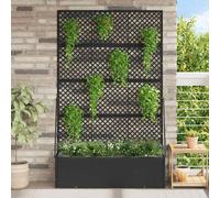 vidaXL Fioriera Nero 105 x 30 x 170 cm Metallo