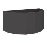 vidaXL Fioriera Nero 120 x 60 x 50 cm Acciaio, Vaso da Giardino, Supporto in Acciaio, Decorativo per Esterni, Contenitore Robusto, Accento in Serra