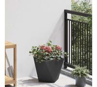 vidaXL Fioriera Nero 30 x 30 x 30 cm Acciaio, Scatola di Piantagione in Acciaio, Resistente, Rettangolare per Giardino e Terrazza, Decorazione Esterno