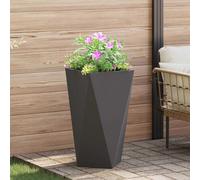 vidaXL Fioriera Nero 40 x 40 x 75 cm Acciaio