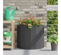 vidaXL Fioriera Nero 60 x 30 x 50 cm Acciaio