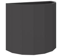 vidaXL Fioriera Nero 60 x 30 x 50 cm Acciaio, Vaso da Giardino, Supporto in Acciaio, Decorativo per Esterni, Contenitore Robusto, Accento in Serra