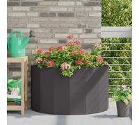 vidaXL Fioriera Nero 90 x 45 x 50 cm Acciaio