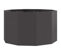 vidaXL Fioriera Nero 90 x 90 x 50 cm Acciaio, Vasi in Acciaio Moderni, Resistenti per Giardino e terrazza, contenitori Rotondi per Piante, Decorazioni per Esterni