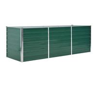 VIDAXL - Fioriera Per Giardino In Acciaio Zincato 240x80x77 Cm Verde