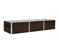 vidaXL Letto rialzato da giardino, 240 x 80 x 45 cm, in acciaio zincato