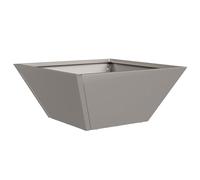 vidaXL Fioriera Quadrata in Acciaio Inossidabile Grigia per Esterni di Media grandezza, 35 x 15 cm. Resistente ai Raggi UV, Durevole e con Un Design Moderno. Perfetta per Giardino, Piante Piccole e f