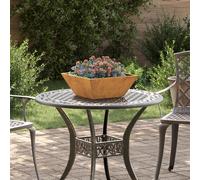 VidaXL Fioriera Quadrata in Acciaio Rame Invecchiato per Piante Interno Esterno, Design Industriale Resistente alle Intemperie con Drenaggio, Leggera e Facile