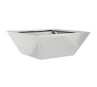 vidaXL Fioriera Quadrata in Acciaio Zincato di, per Interno ed Esterno, Media Grandezza 40 x 15 cm. Resistente ai Raggi UV, Design Moderno con Decorazioni per Piante Piccole. Facile da Pulire, Ideal
