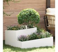 VidaXL Fioriera Rettangolare Interni Plastica Opaca Bianca Moderna Design Semplice Resistente Impermeabile Facile Pulizia Decorazione Piante Casa Balcone Vaso