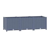 vidaXL Fioriera Rialzata 120x40x38 cm in Polipropilene