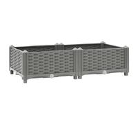 vidaXL Fioriera Rialzata 80x40x23 cm in Polipropilene