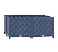 vidaXL Fioriera Rialzata 80x80x38 cm in Polipropilene