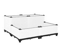 vidaXL Fioriera Rialzata 80x80x38 cm in Polipropilene