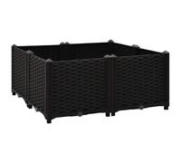 vidaXL Fioriera Rialzata 80x80x38 cm in Polipropilene