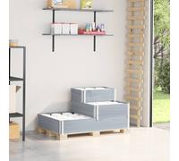 vidaXL Fioriera Rialzata a 3 Livelli Grigia 120x80 cm Legno di Pino